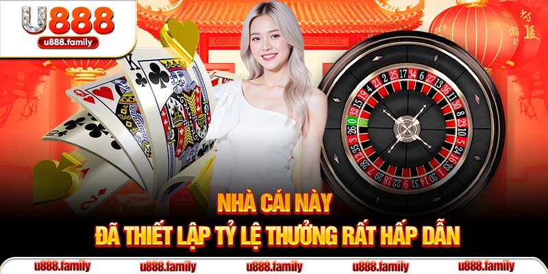 Nhà cái này đã thiết lập tỷ lệ thưởng rất hấp dẫn